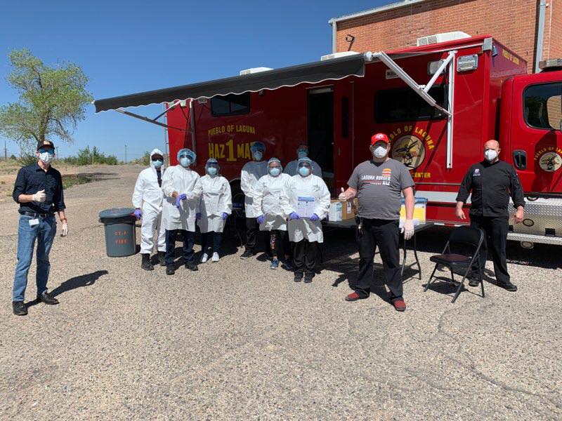 Laguna Burgers delivers meals to Pueblo of Laguna covid19 drive thru testing health staff 1